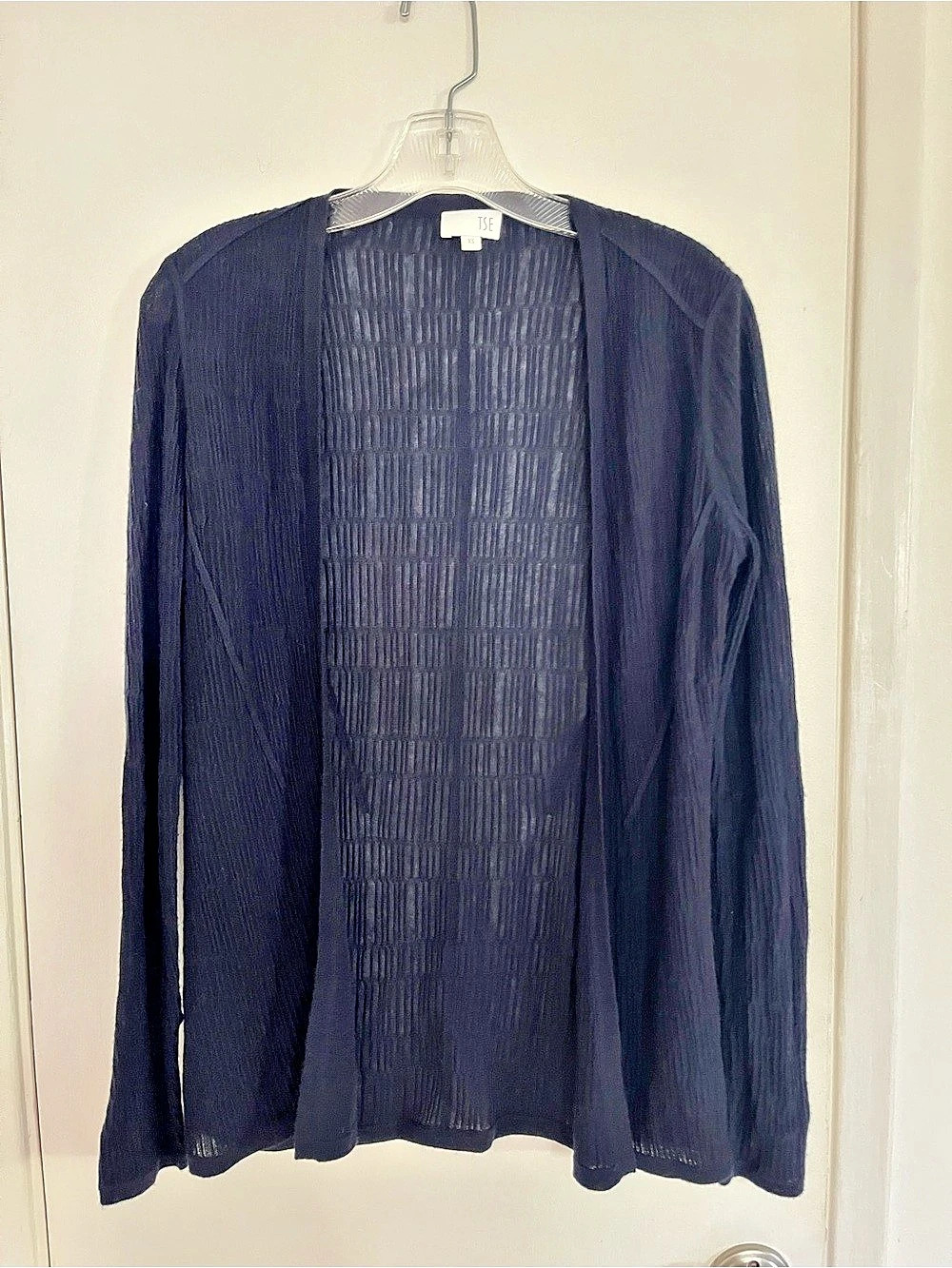 TSE Open Front Knit Cardigan in Black XS Like New